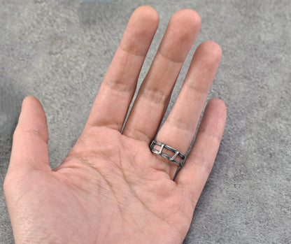 Aventurine and Sterling Silver Ring, Size 6.5