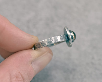 Citrine and Sterling Silver Ring Size 6, Organic Rustic Artisan Silversmith Jewelry