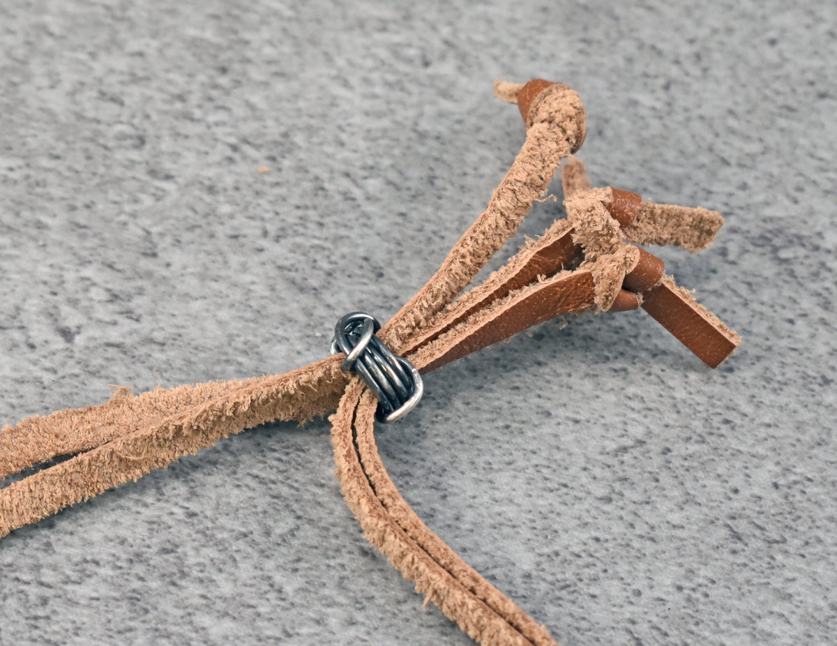 Horse Canyon Agate, Sterling Silver and Leather Slider Bracelet, Green Gemstone Handmade ArtisanJewelry