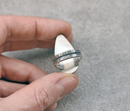 Yellow Plume Agate Ring in Fine and Sterling Silver with Split Band, Rustic Silversmith Jewelry, Size 6.75