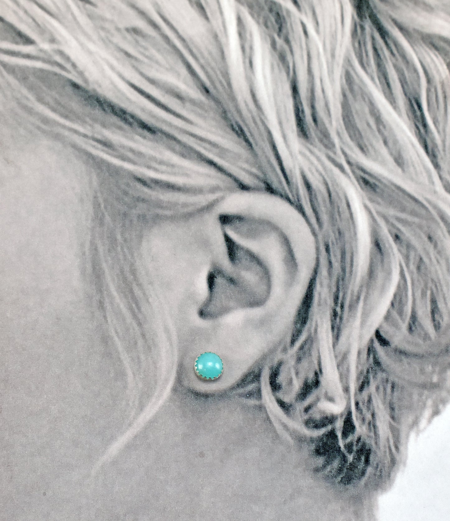 Simple Sterling Silver Gemstone Stud Earrings, Artisan Handmade Post Earrings