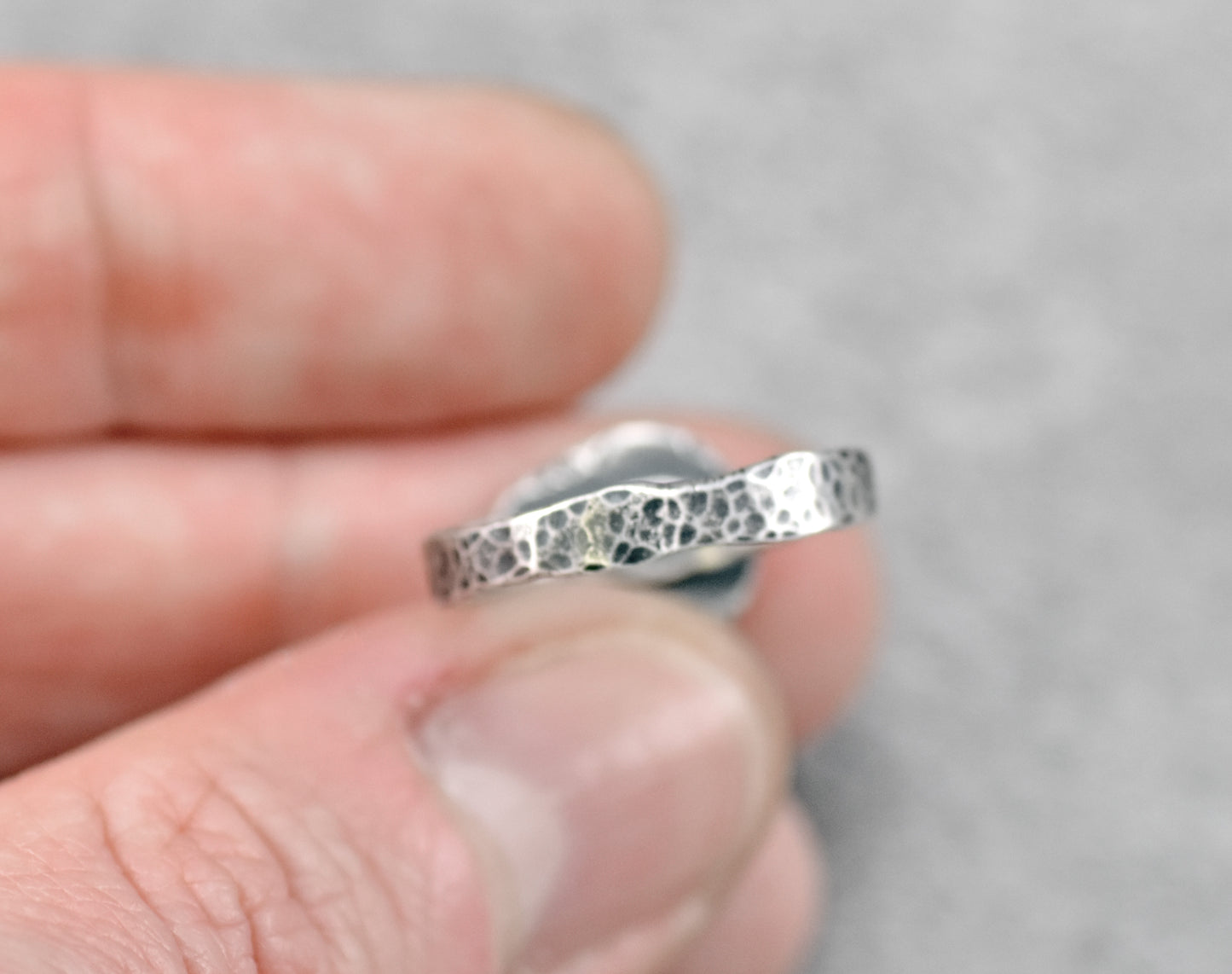 Turquoise Sterling Silver Ring Size 6.5, Artisan Silversmith Jewelry Handmade